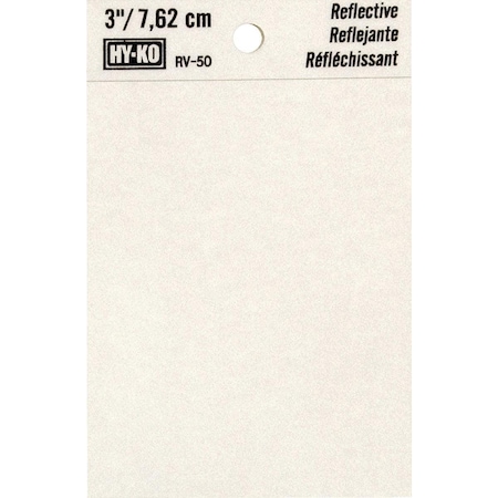 Hy-Ko 3 In. Vinyl Adhesive Symbol, Blank RV-50/BL